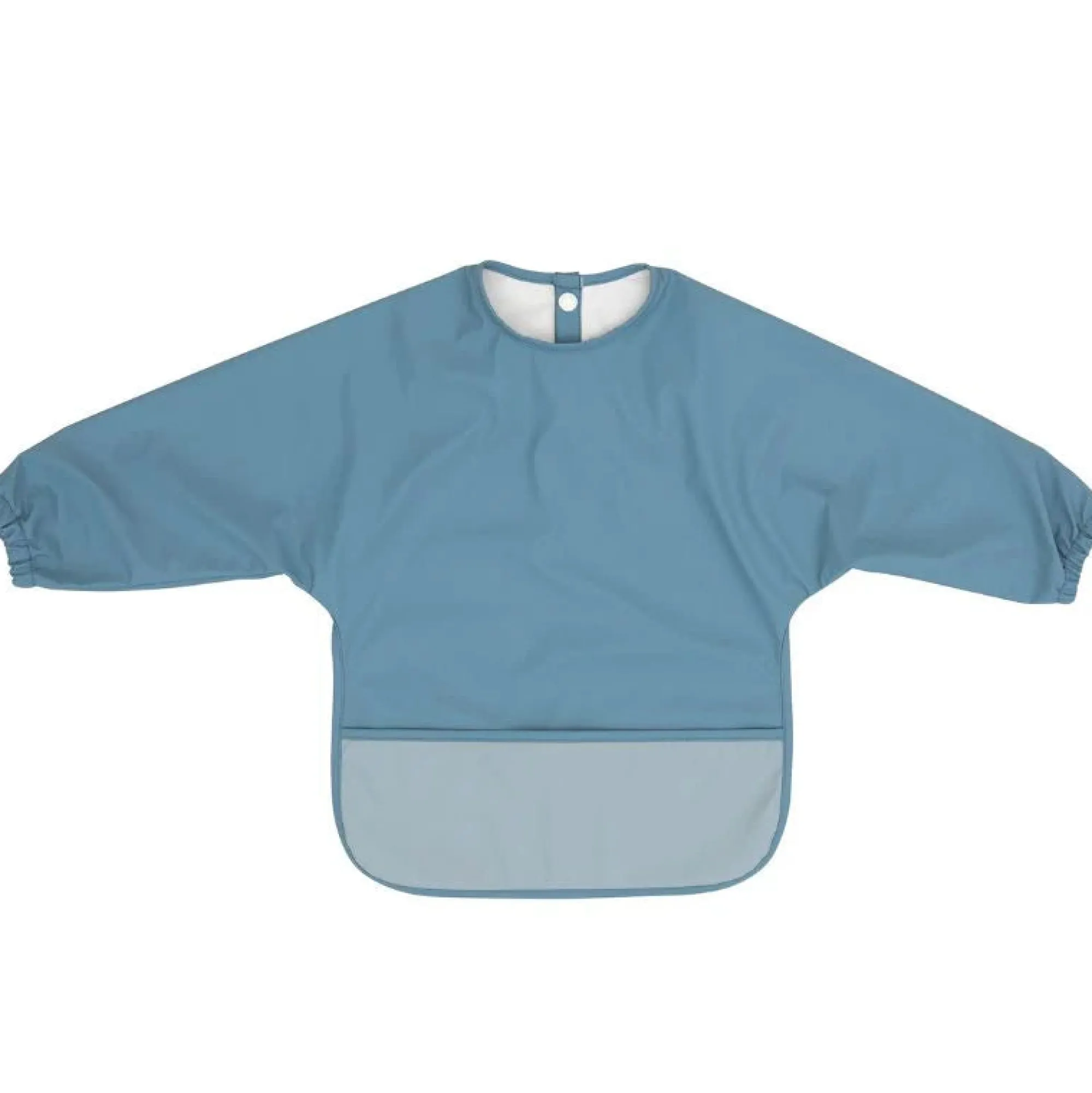 recycled_long_sleeve_smoc_0-1.webp All4Ella Eco | Feeding & Hydration>Recycled Long Sleeve Smock Bib Blue - 6M+