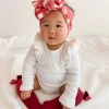 Little & Fern Christmas>Red Gingham - Oversized Topknot