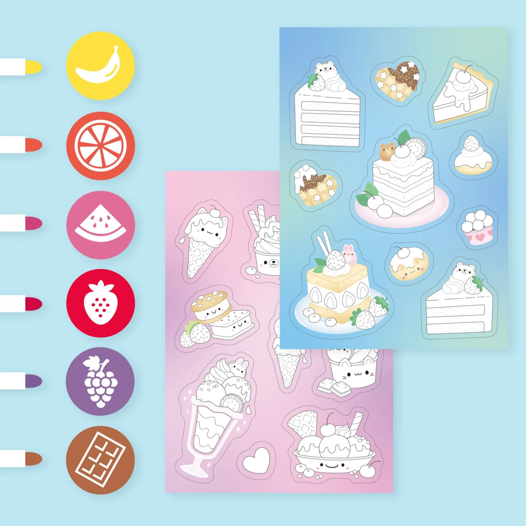 scented_stacks_of_sticker_2.webp Tiger Tribe Art & Craft>Scented Stacks of Stickers - Dreamy Desserts - 4+