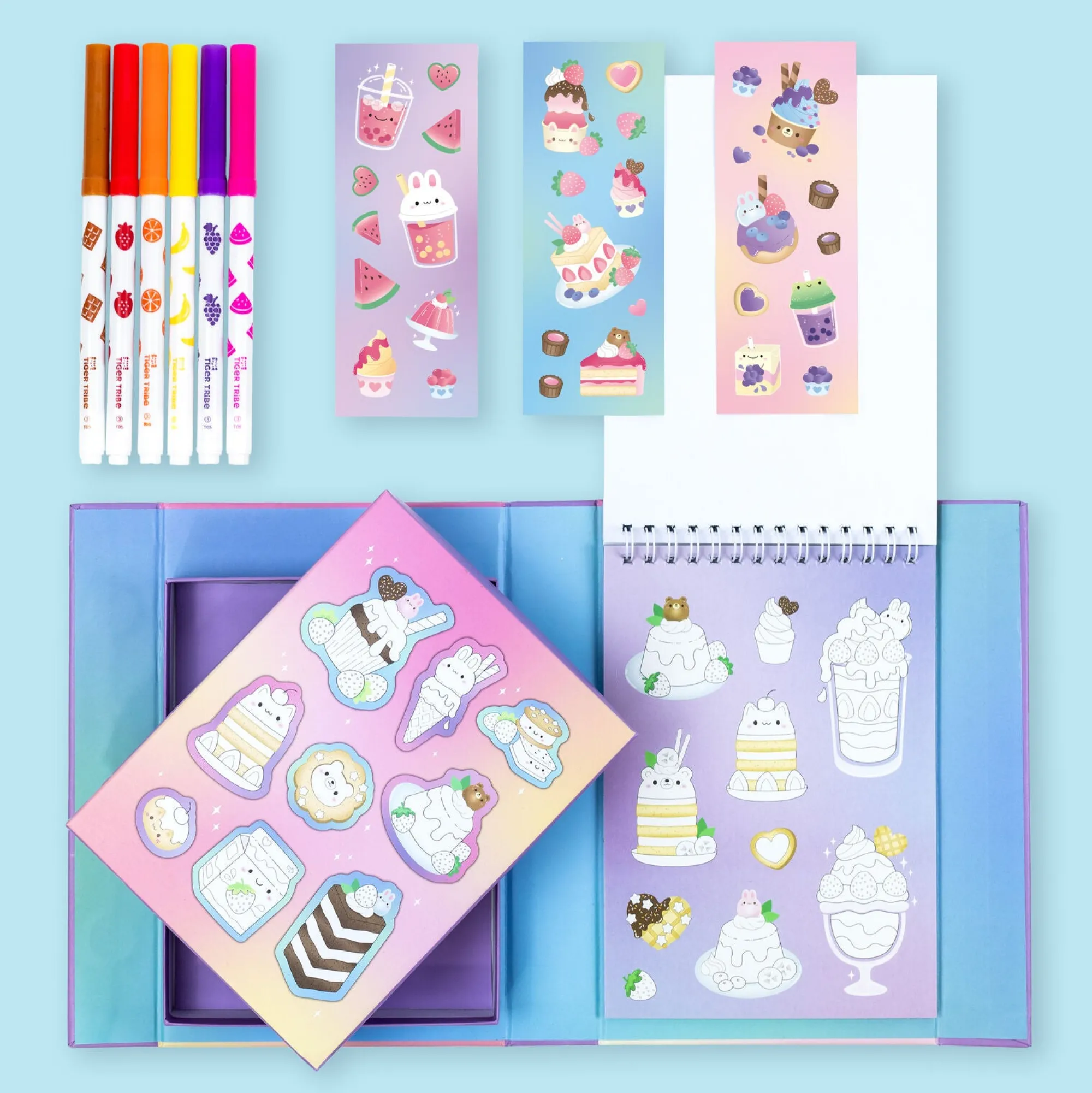 scented_stacks_of_sticker_6.webp Tiger Tribe Art & Craft>Scented Stacks of Stickers - Dreamy Desserts - 4+