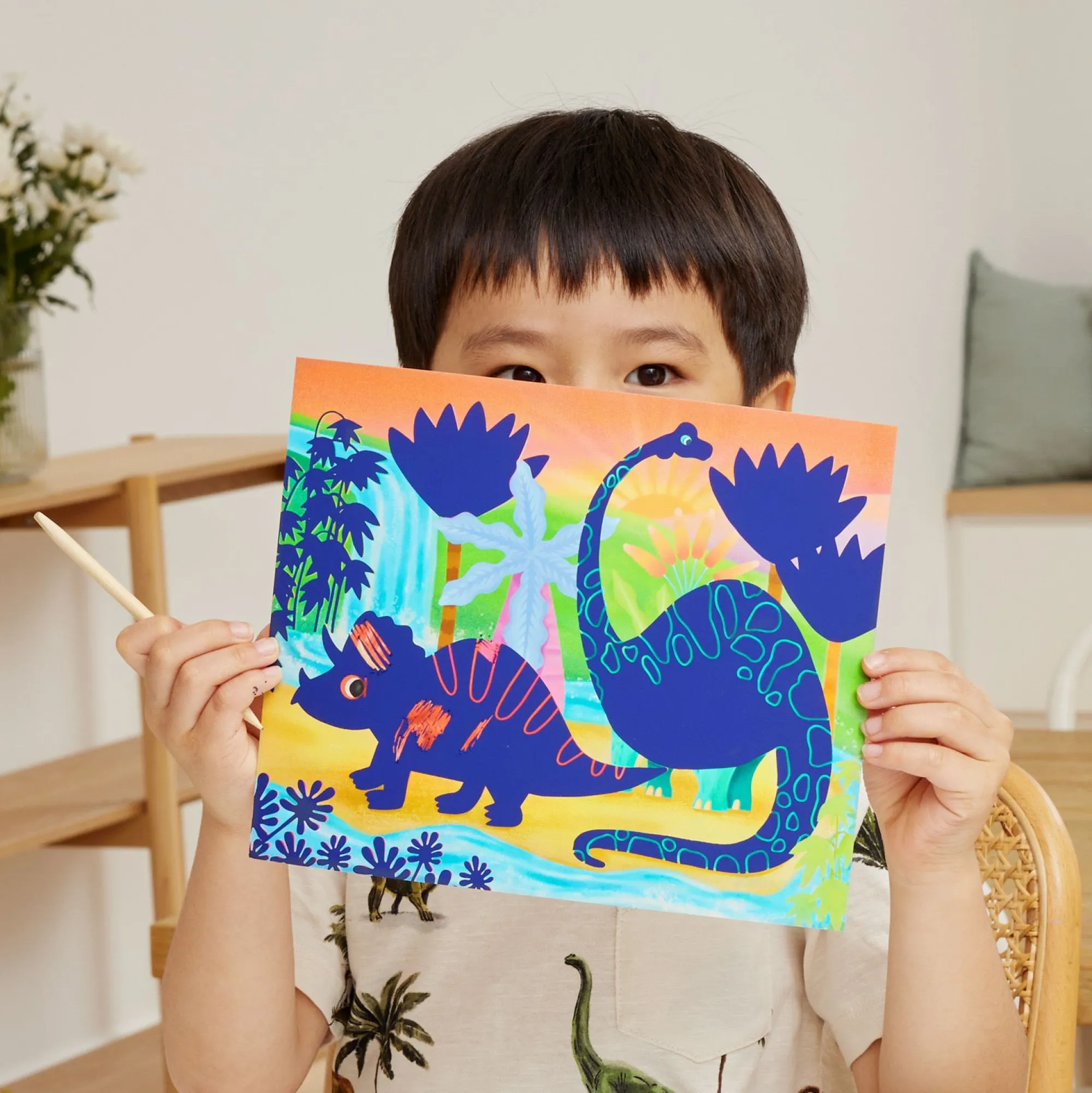 scratch_art___dinosaurs___0.webp Tiger Tribe Art & Craft>Scratch Art - Dinosaurs - 5+