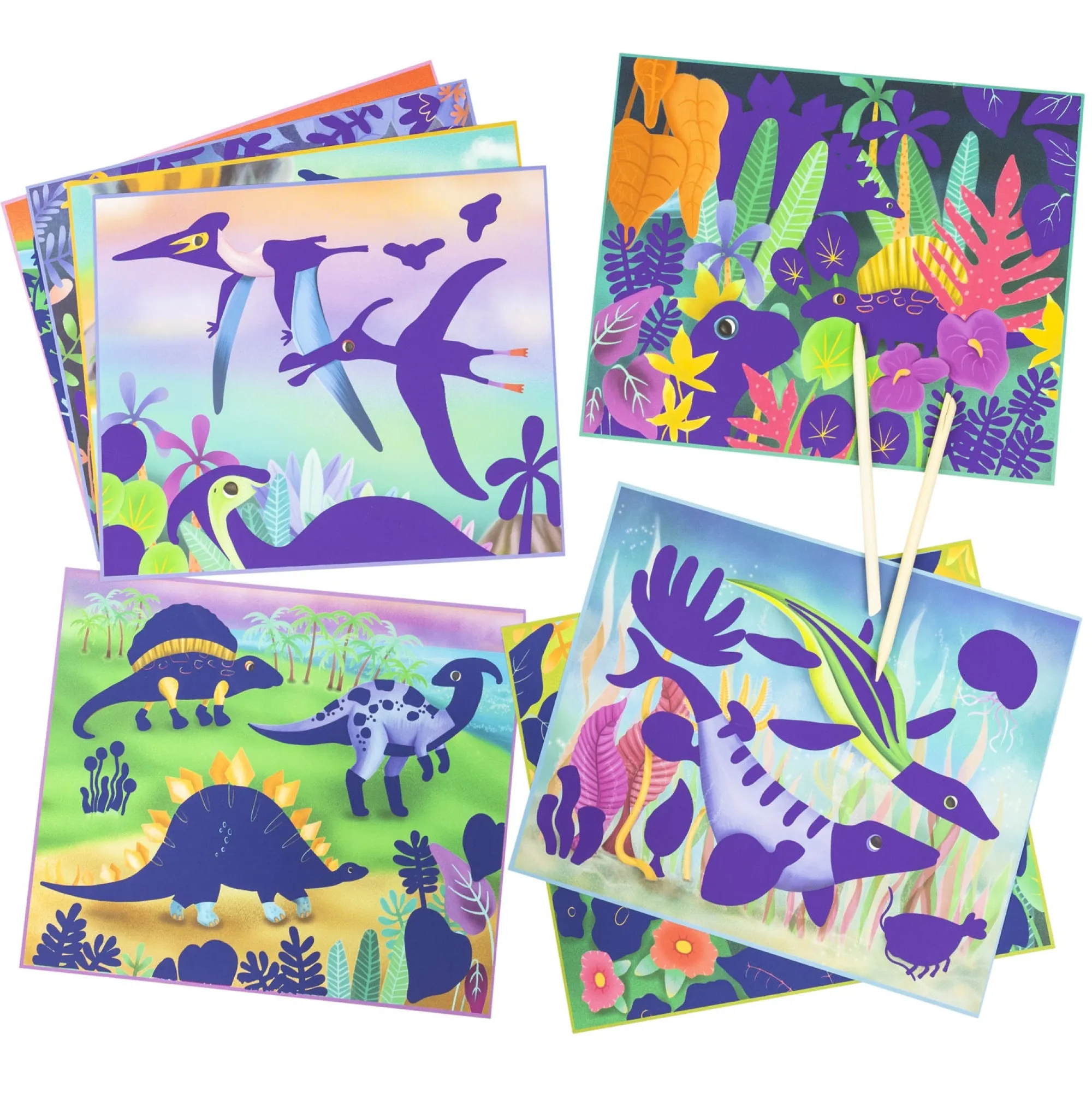 scratch_art___dinosaurs___1.webp Tiger Tribe Art & Craft>Scratch Art - Dinosaurs - 5+
