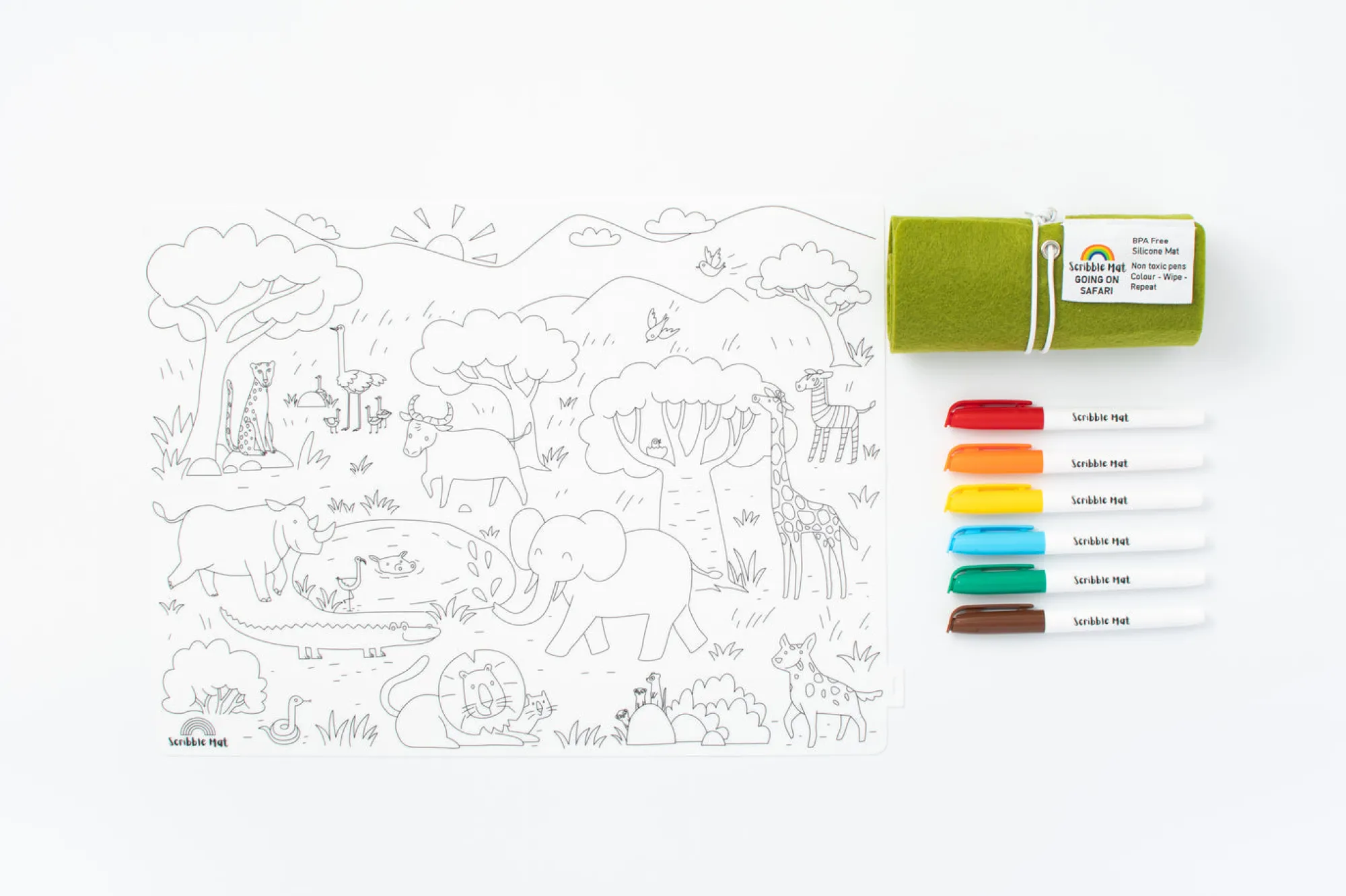 scribble_mat__safari___pe_0.webp Scribble Mat Travel | Art & Craft>- Safari - 6 pens - 3+