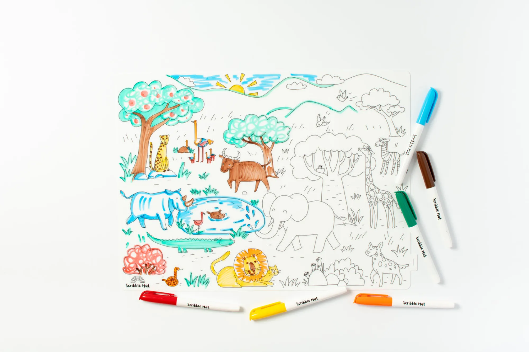 scribble_mat__safari___pe_2.webp Scribble Mat Travel | Art & Craft>- Safari - 6 pens - 3+