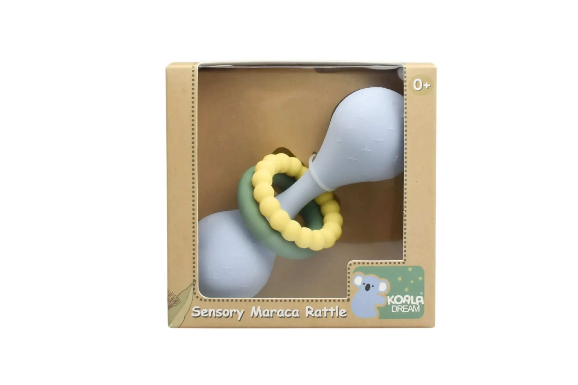 sensory_maraca_rattle_pin_1.webp Koala Dream Baby>Sensory Maraca Rattle Pink & Blue - 0+