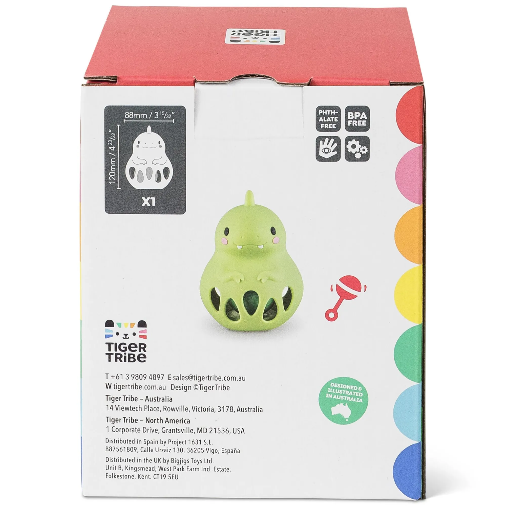 silicone_rattle_dino___7.webp Tiger Tribe Teethers & Rattles | Baby>Silicone Rattle Dino - 0+