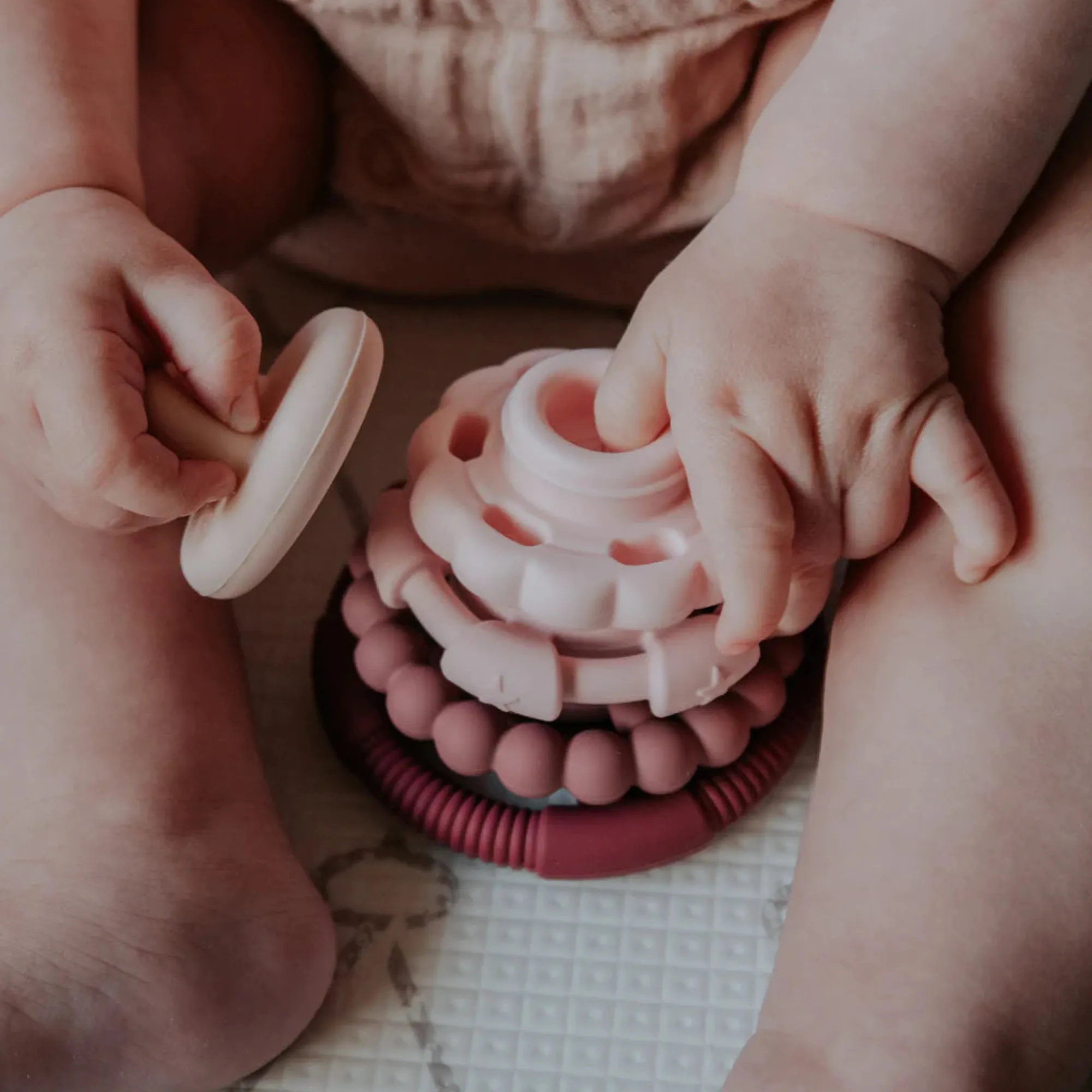 silicone_stacker__teether_4.webp Jellystone Teethers & Rattles | Baby>Silicone Stacker & Teether Toy - 0+ (9 styles)