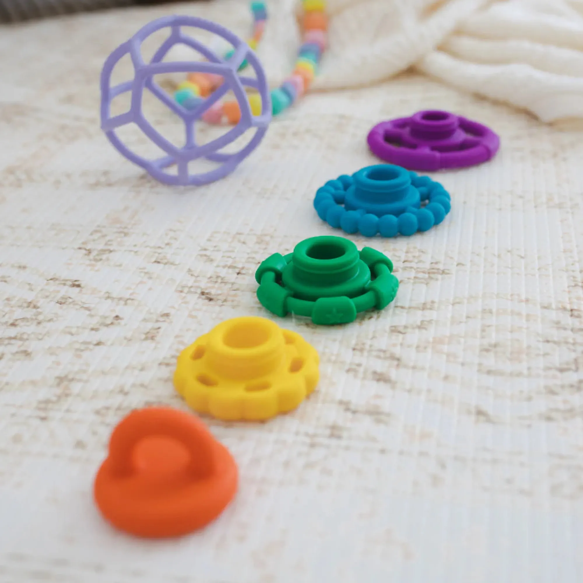 silicone_stacker__teether_9.webp Jellystone Teethers & Rattles | Baby>Silicone Stacker & Teether Toy - 0+ (9 styles)