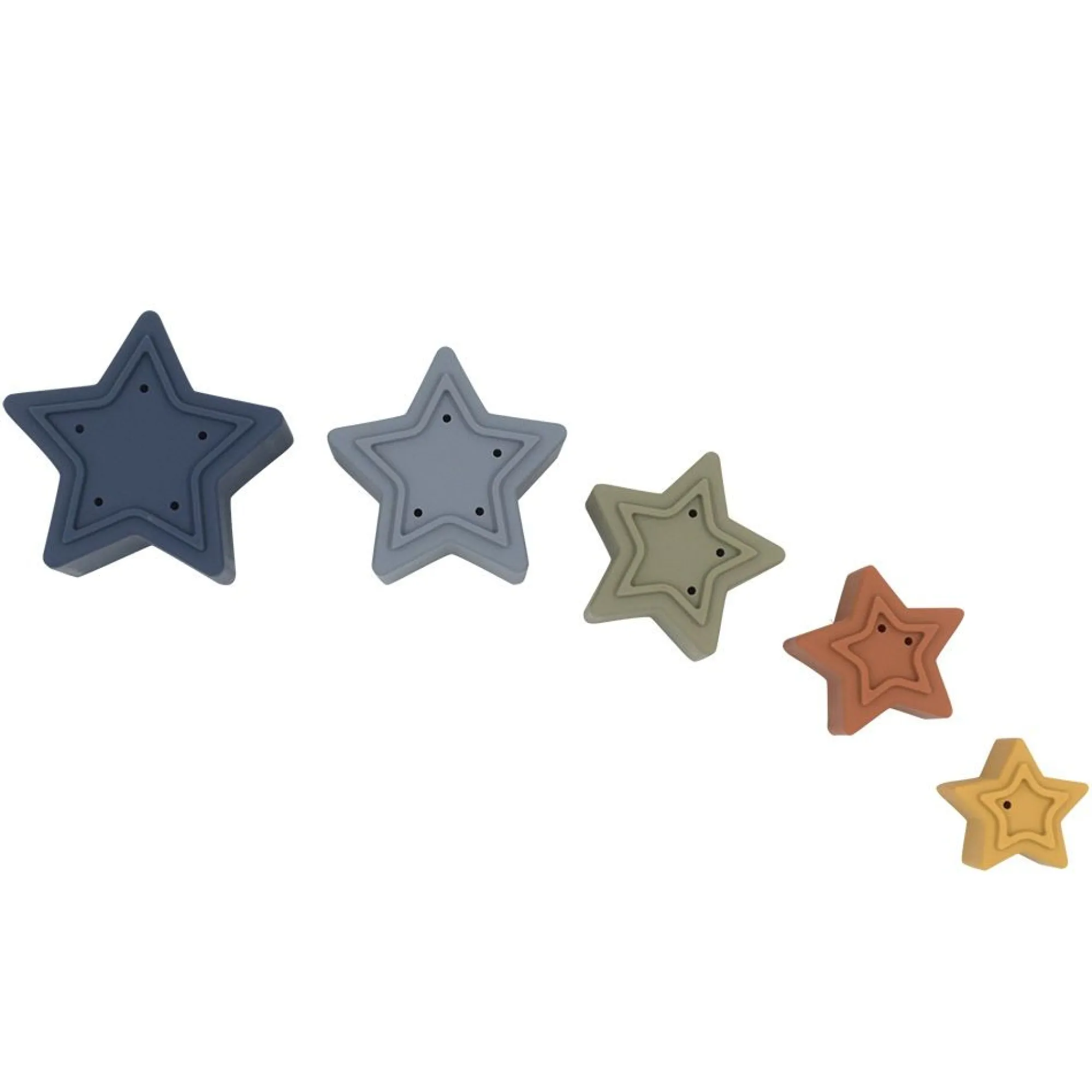 silicone_stars_nesting_bl_1.webp Playground Baby | Outlet>Silicone Stars Nesting Blocks - Pastel & Blue - 6M+