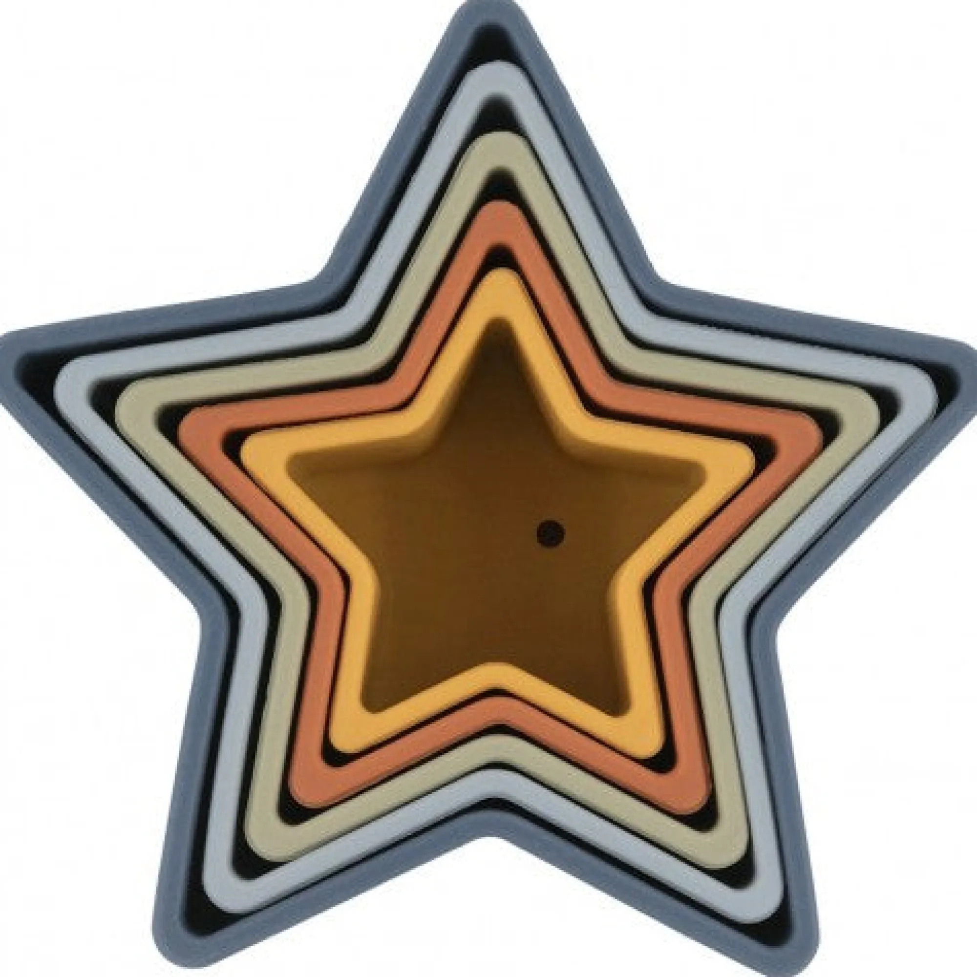 silicone_stars_nesting_bl_7.webp Playground Baby | Outlet>Silicone Stars Nesting Blocks - Pastel & Blue - 6M+