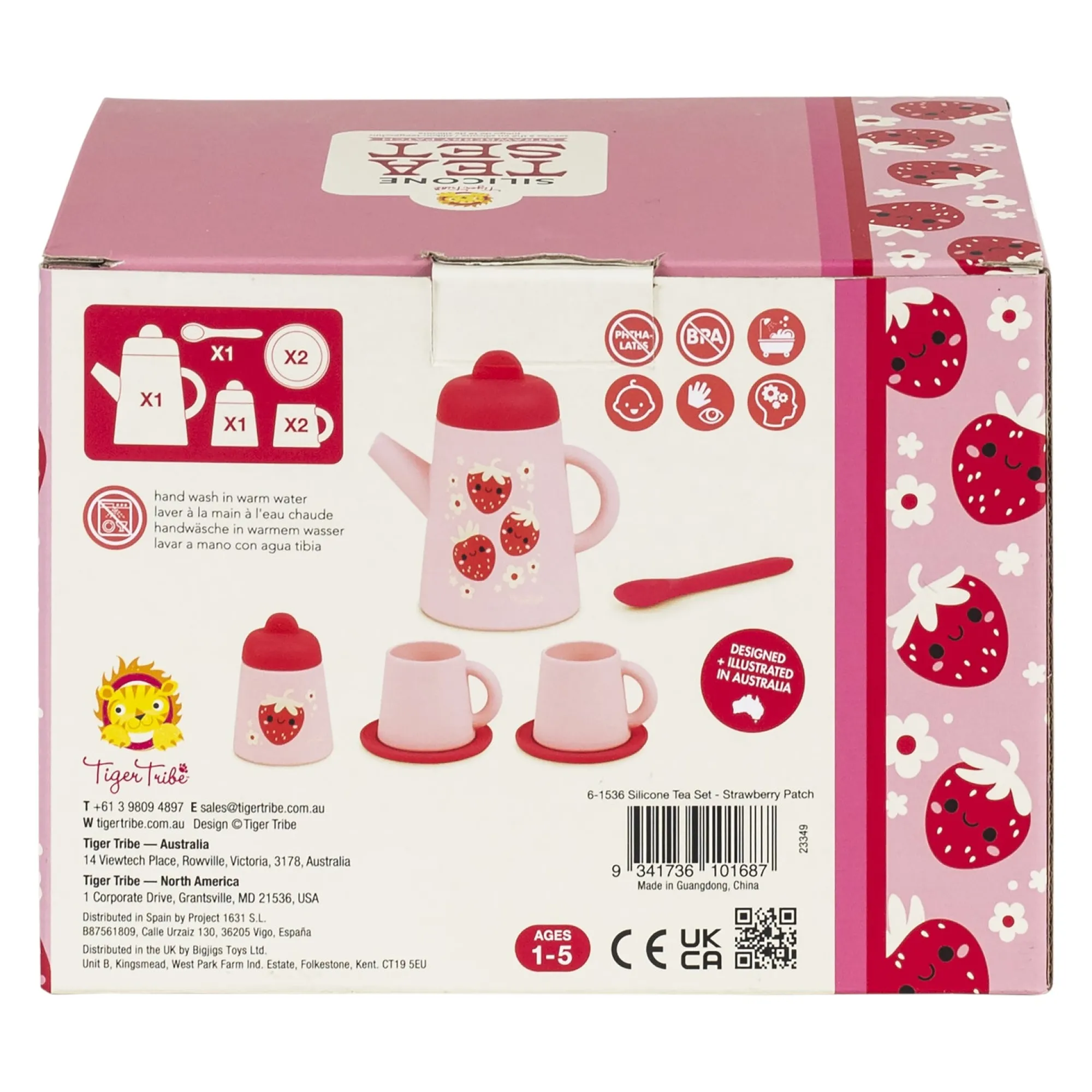 silicone_tea_set__strawbe_1.webp Tiger Tribe Pretend Play>Silicone Tea Set - Strawberry Patch - 12M+