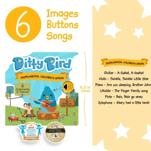 Ditty Bird Music | Books>Sound Board Book - Instrumental Children's Songs - 12M+