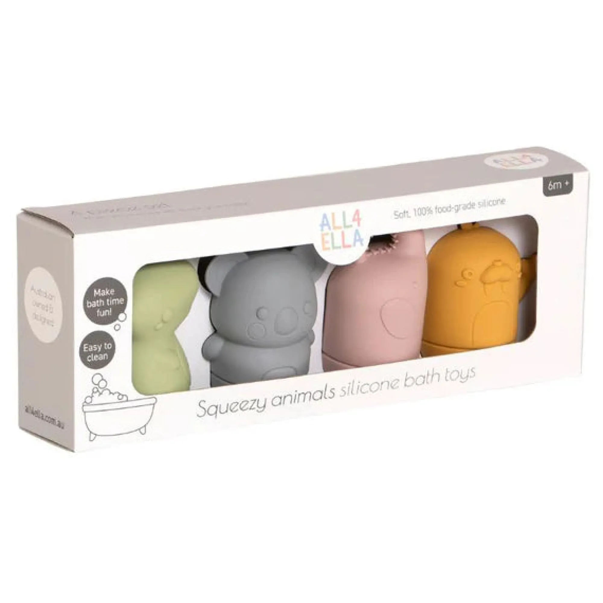 squeezy_silicone_bath_toy_3.webp All4Ella Bath Time>Squeezy Silicone Bath Toys - Animal Friends - 6M+