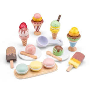New Classic Toys Wooden Toys | Pretend Play>Stacking Ice Cream Set - 3+
