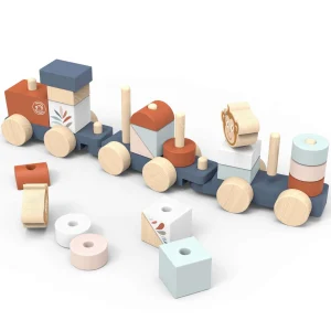 Speedy Monkey Wooden Toys | 1st Birthday>Stacking Train - 12M+