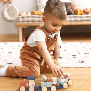 Speedy Monkey Wooden Toys | 1st Birthday>Stacking Train - 12M+