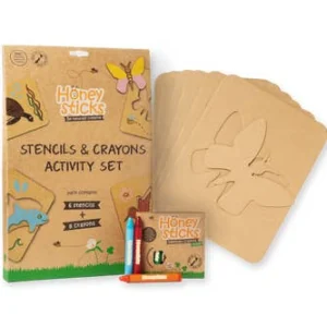 Honeysticks Eco | Art & Craft>Stencils & Crayons Activity Set - 2+