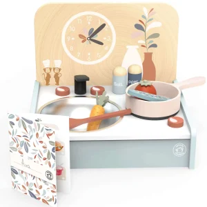 Speedy Monkey Wooden Toys | Pretend Play>Table Kitchen with 8 Accessories - 3+