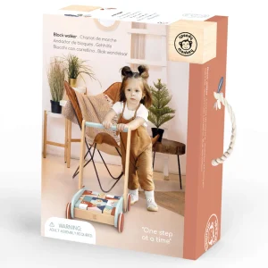 Speedy Monkey Wooden Toys | 1st Birthday>Walker with 27 Blocks - 12M+