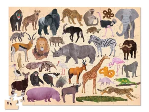 Crocodile Creek Puzzles>36 Wild Animals Puzzle - 100 pieces - 5+