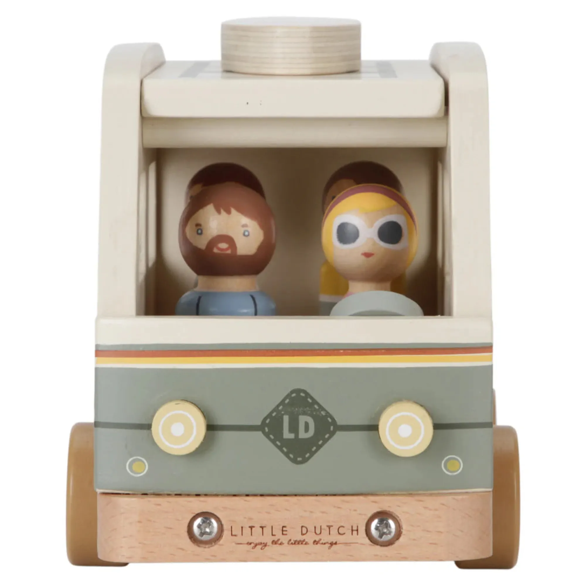wooden_vintage_campervan__1.webp Little Dutch Travel | 1st Birthday>Wooden Vintage Campervan Toy - 18M+ (due Feb)