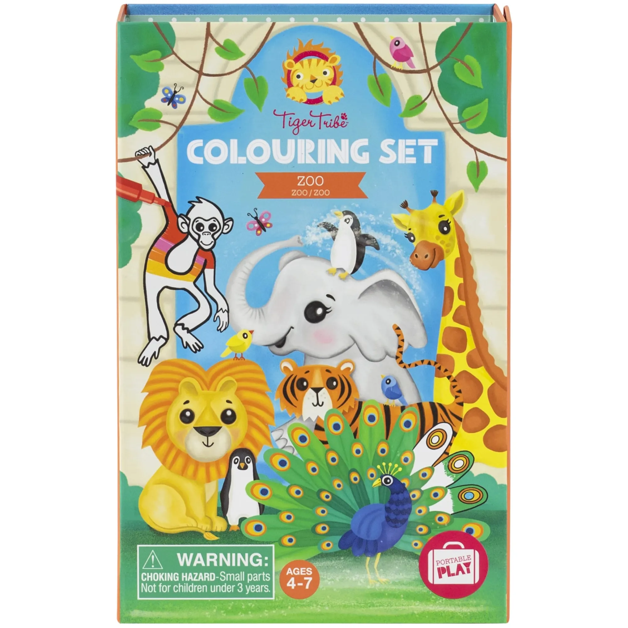 zoo_colouring_set___0.webp Tiger Tribe Travel | Art & Craft>Zoo Colouring Set - 4+